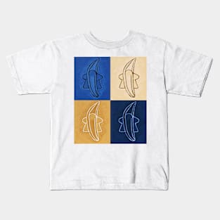 MeepNana Blue Quads Kids T-Shirt